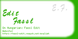 edit fassl business card